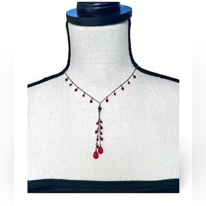 ♥️Gothic Style Delicate Red Bead Y-drop Necklace